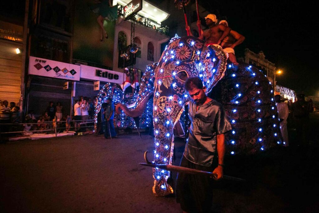 Kandy, Sri Lanka, 2016. Esala Perahera, the biggest buddhist Festival of Asia.