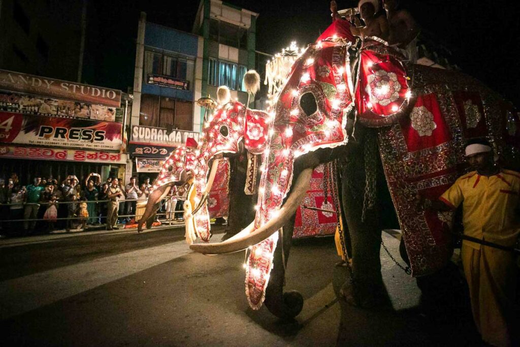 Kandy, Sri Lanka, 2016. Esala Perahera, the biggest buddhist Festival of Asia.