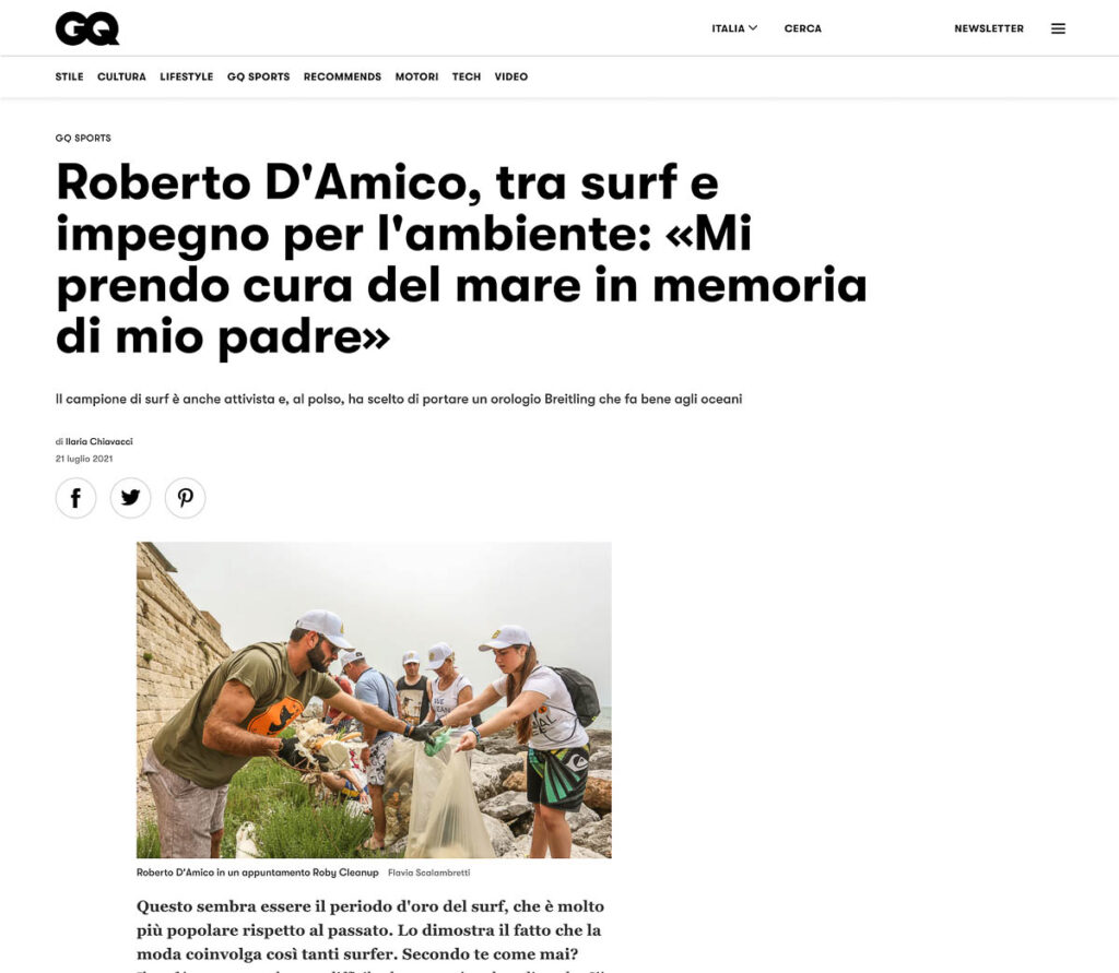 gq roberto d'amico impegno per il mare